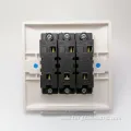 Electrical Wall Light Switch Socket 3 Gang